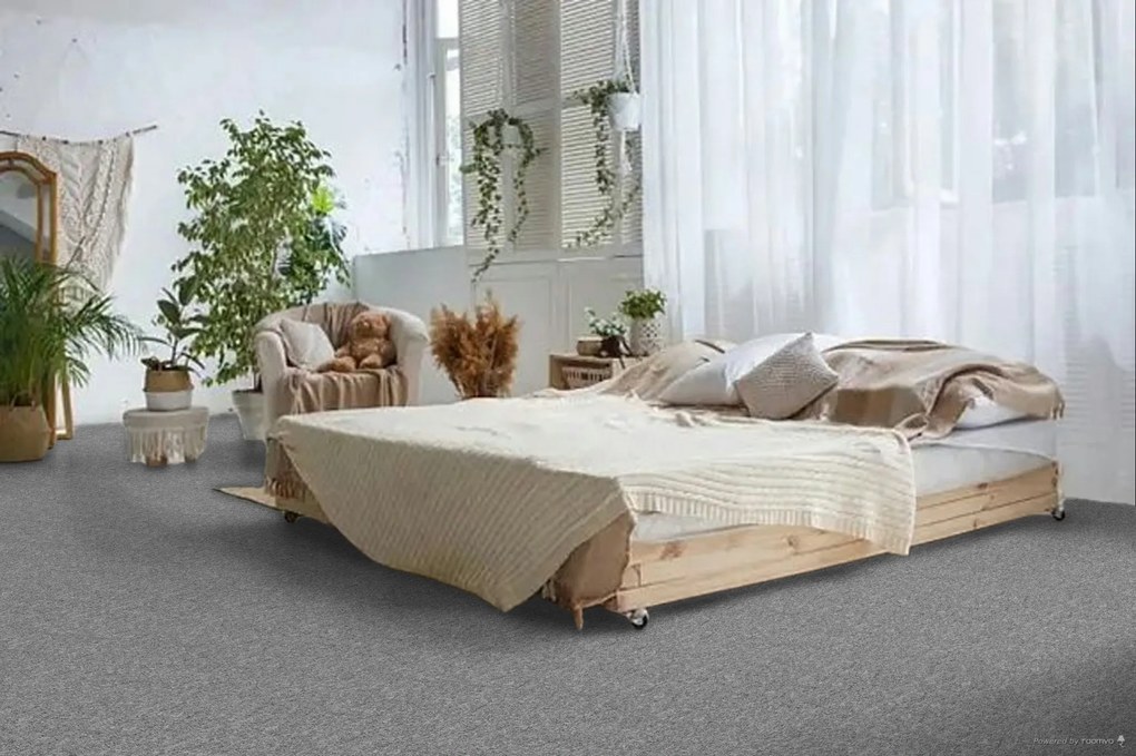 ITC, Koberec metráž Merit new 6793, na mieru, šíře 4m, šedá, ab (mriežka), chodba / predsieň