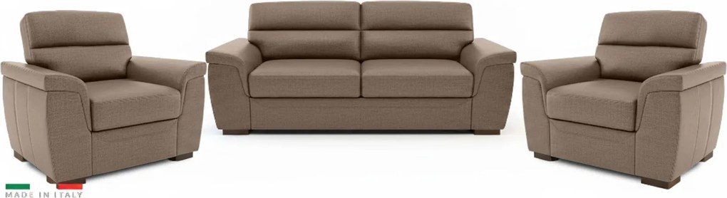 Sedacia zostava ROSSO II 3+1+1, hnedá (enjoy new lux - 54 elephant)