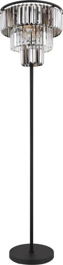 Globo 15695S - Stojacia lampa NAXIS 3xE27/40W/230V pr. 40 cm čierna