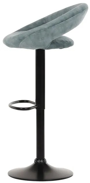 Autronic BONTEC Barová stolička, modrá, látka, AUB-822 BLUE4 Farba: Šedá