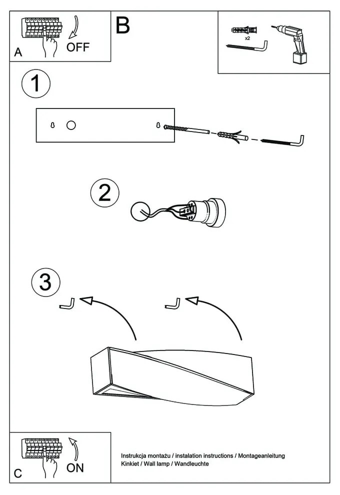 Nástenné keramické svietidlo Sollux Taurus Mini