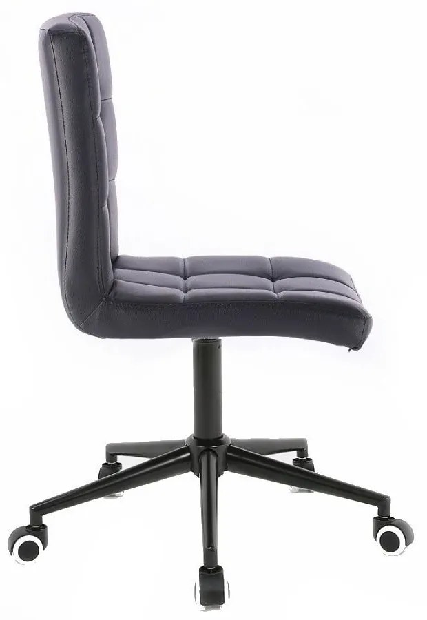 LuxuryForm DESIGN Stolička TOLEDO na čiernej podstave s kolieskami - čierna