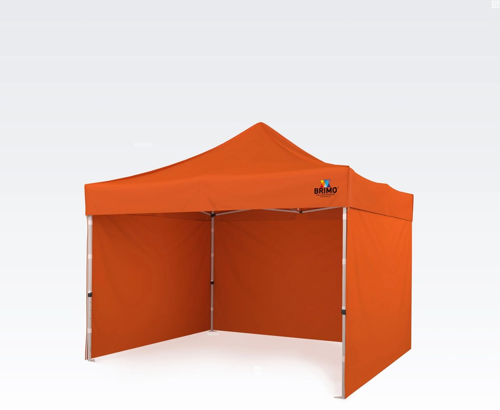 BRIMO Skladací altánok 3x3 m na Oslavy: Nepremokavá Ochrana a Bleskové Zloženie - s 3 stenami - Oranžová 9