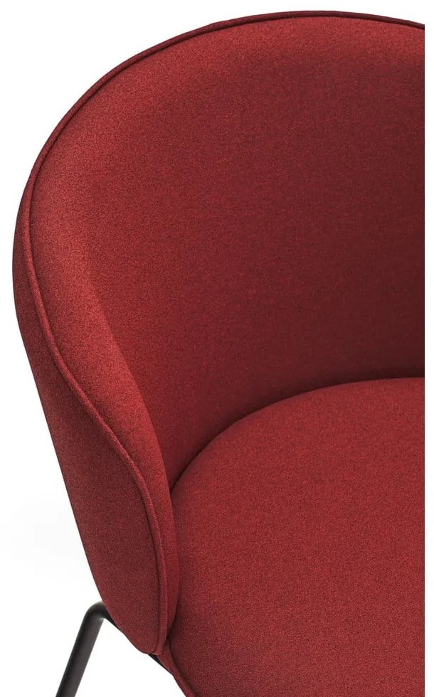 Červené čalúnené jedálenské kreslá v súprave 2 ks Add – Teulat