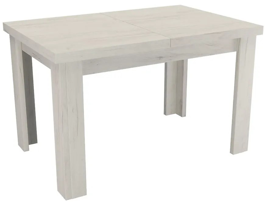 Rozkladací stôl malý Kora 120/160x80cmx80 kraft biely