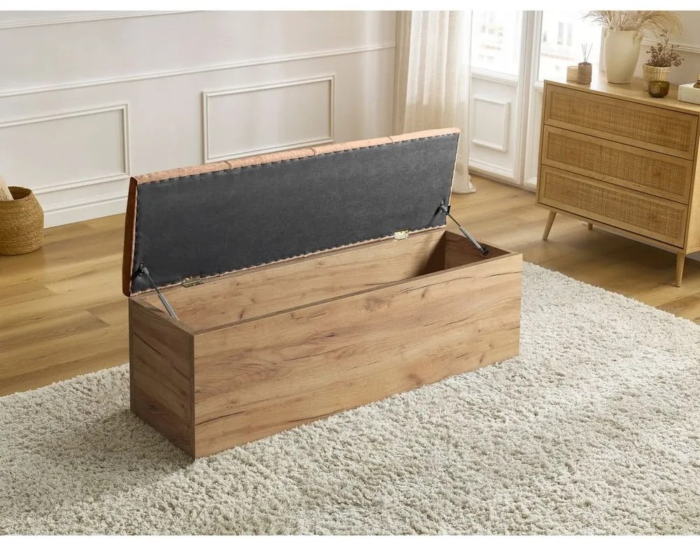 Lavica vo svetloružovej a prírodnej farbe Kumo – Bobochic Paris