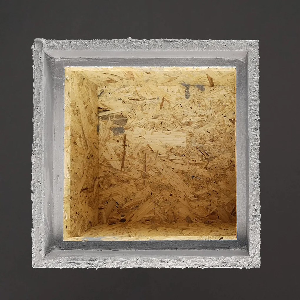 AMADEA Betónový kvetináč odľahčený - hrubý, 33x33x50, 5cm, český výrobok