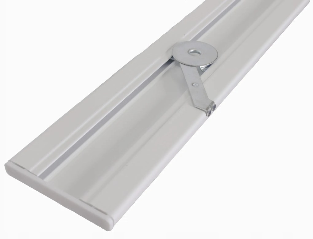 Dekorstudio Stropná hliníková dvojitá koľajnica SMALL Plus Dĺžka: 580cm, Typ príslušenstva: Bežce AS + Francúzsky háčik