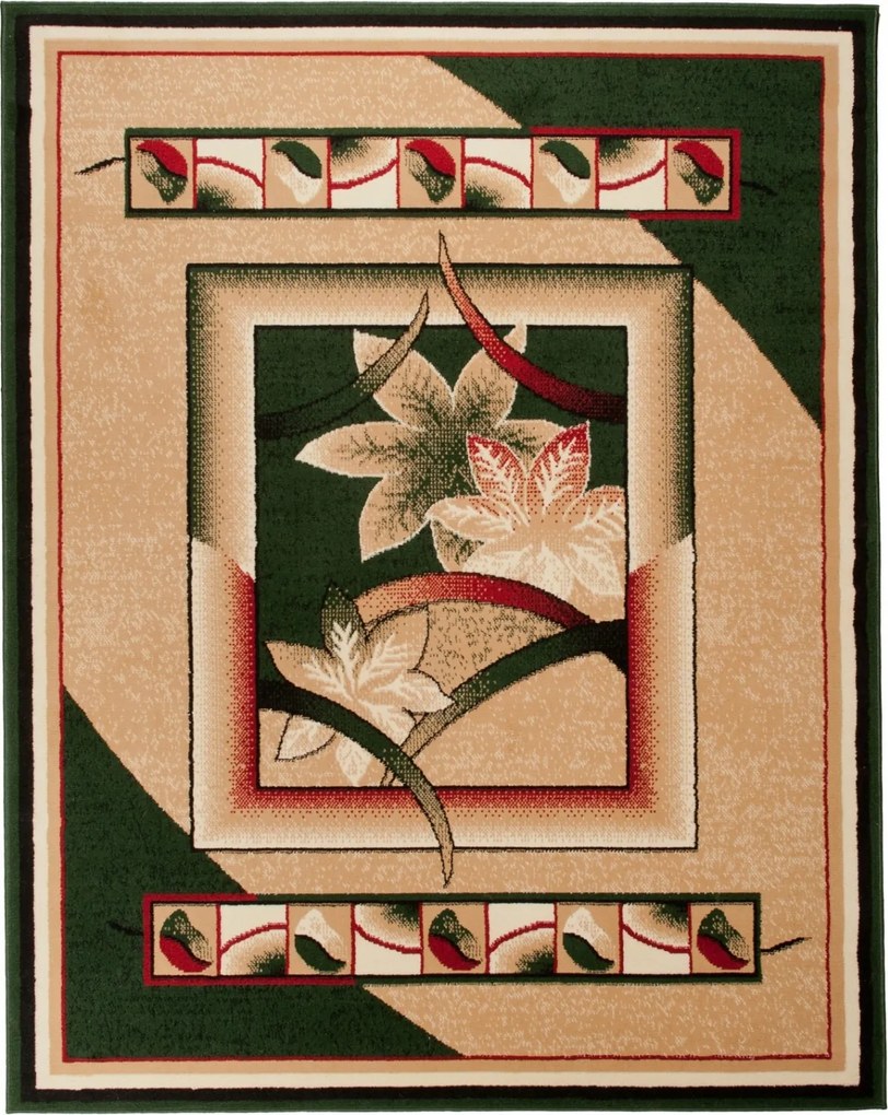 TA Koberec 1912B ZELENÝ ATLAS STR. Rozmer: 250x350 cm