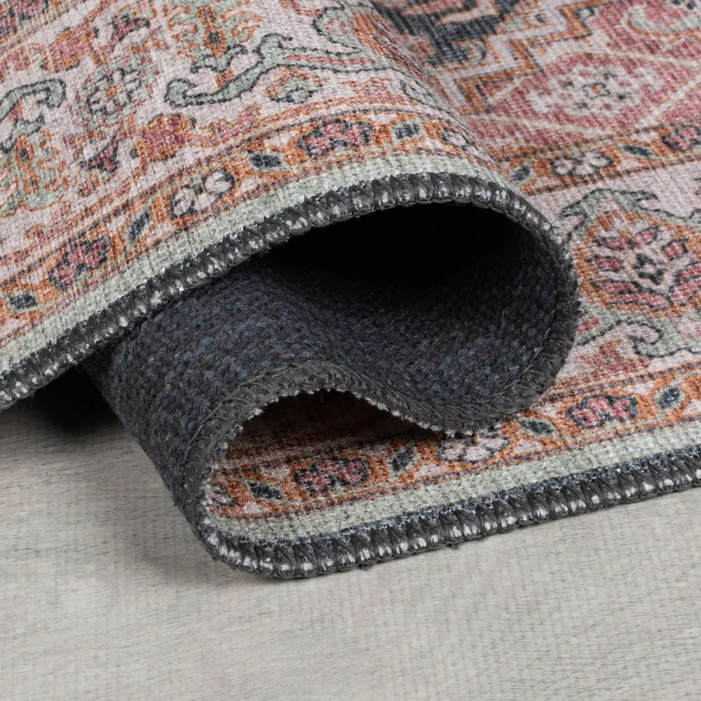 Ružový prateľný koberec 152x230 cm Briony Traditional – Flair Rugs