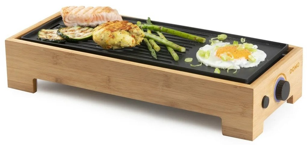 DOMO DO9270G stolný elektrický gril Plancha BambooStyle, M