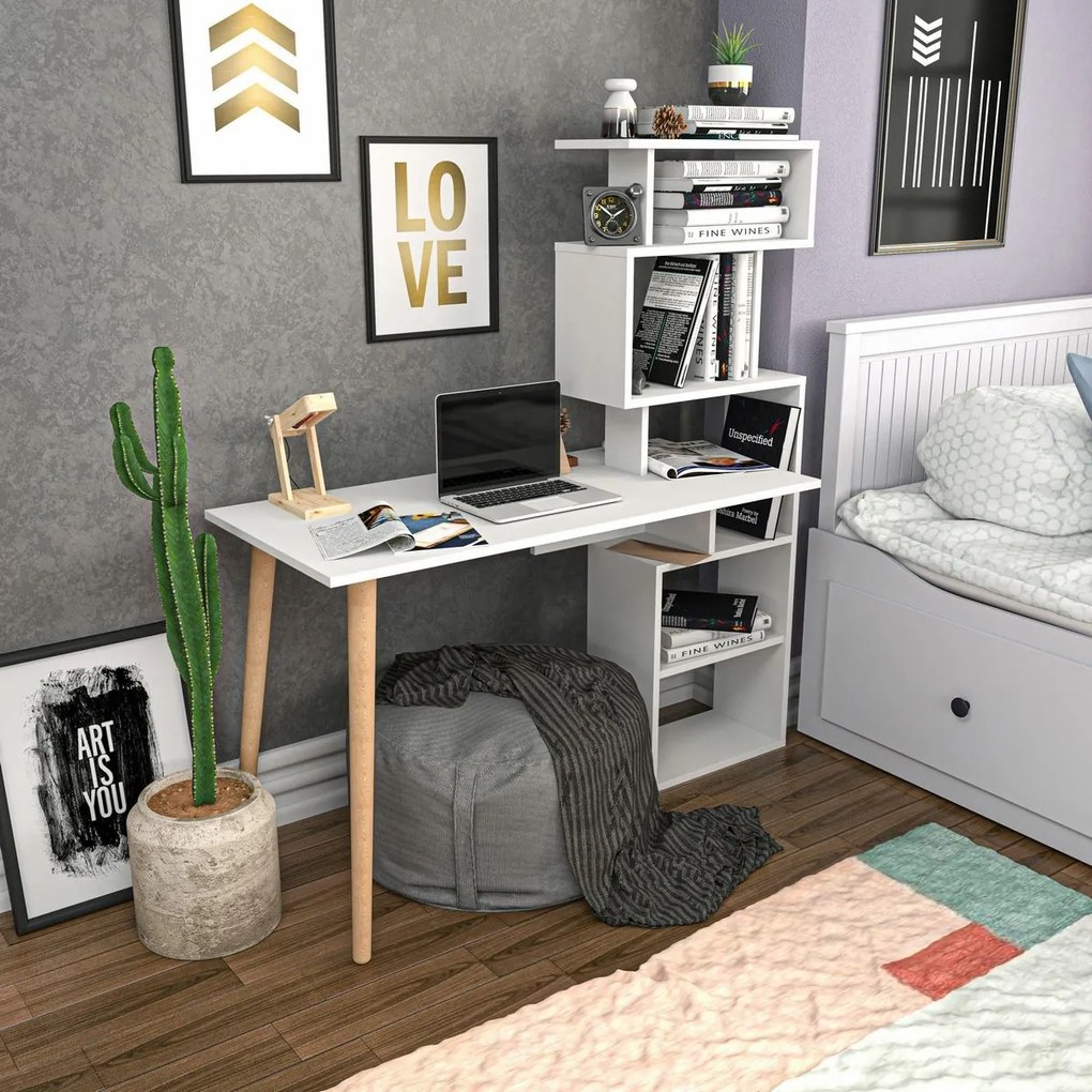 Pracovný stôl Vina White