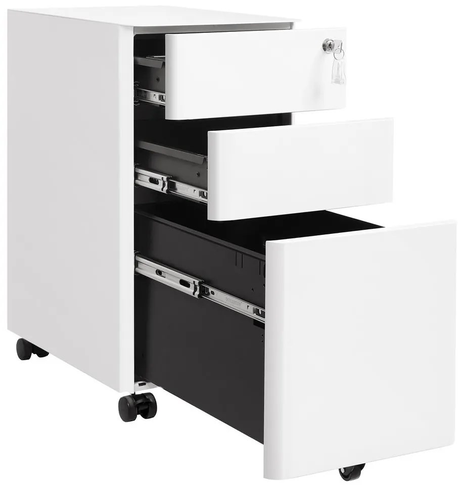 Kancelárska skrinka SONGMICS s kolieskami a zámkom OFC030W01