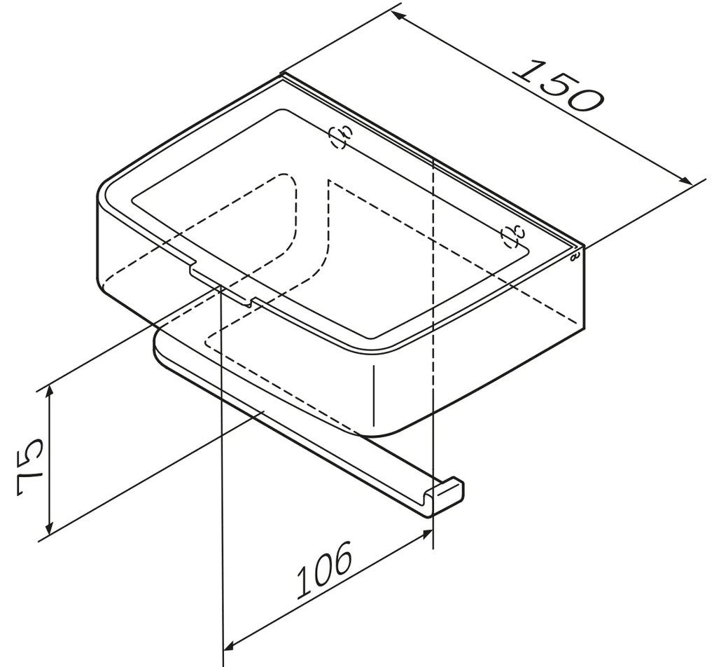 Držiak na toaletný papier AM.PM Inspire 2.0 AIA341500 s boxom, chróm