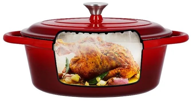 Silvercrest® Liatinový pekáč, 4,8 l (červená) (100393103)