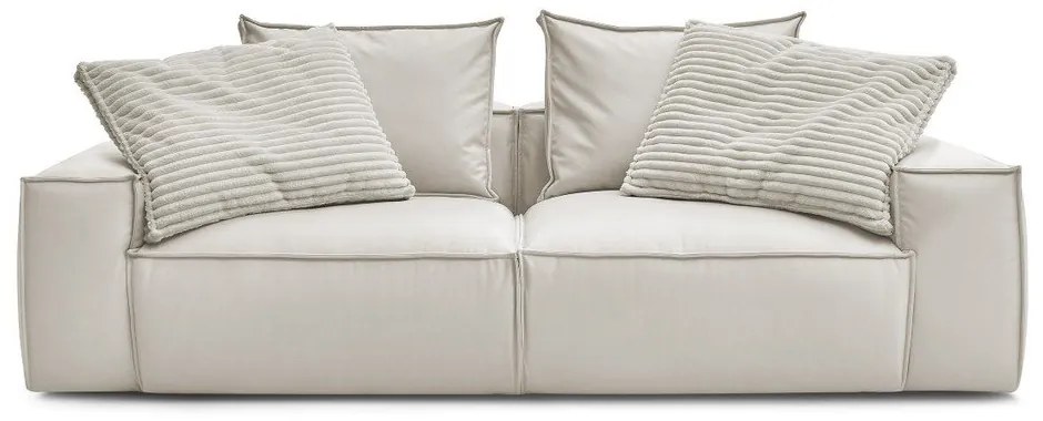 Béžová pohovka z imitácie kože 260 cm Boheme – Bobochic Paris