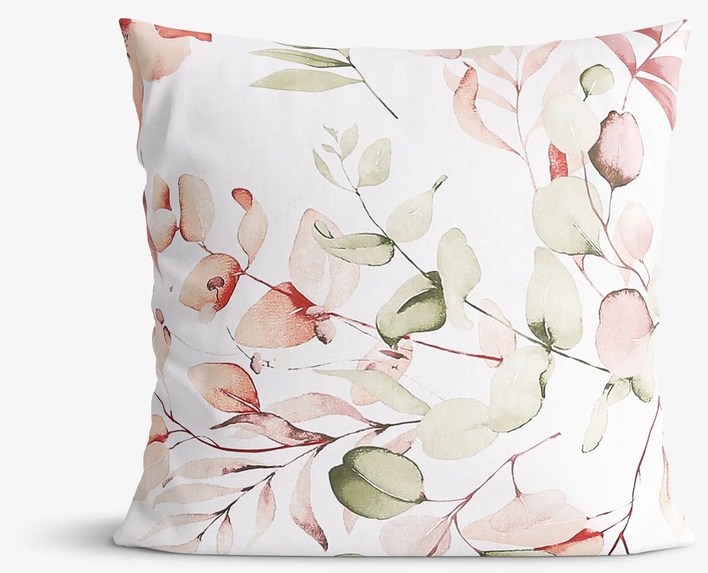 Goldea bavlnená obliečka na vankúš deluxe - akvarelové kvety 40 x 40 cm