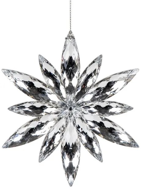 Závesná vianočná dekorácia ASTRE vločka 947081