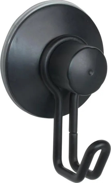 Kúpeľňový vešiak na uteráky DAX s prísavkou - čierny matný