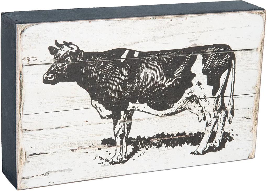 Drevený obrázok krava - 12 * 4 * 20 cm | BIANO