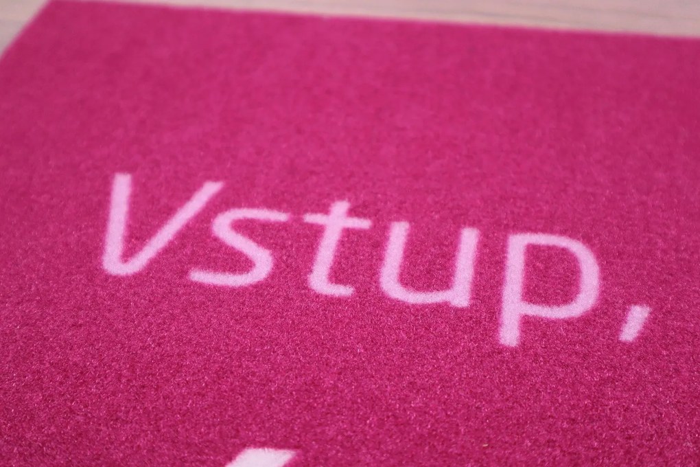 Mercury Flooring, Rohožka Vstup pokiaľ máš Prosecco 40x60 cm, 40x60, ružová