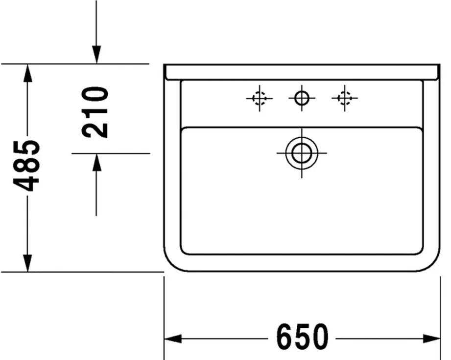 Duravit Starck 3 - Umývadlo 650x485 mm, biela 0300650000