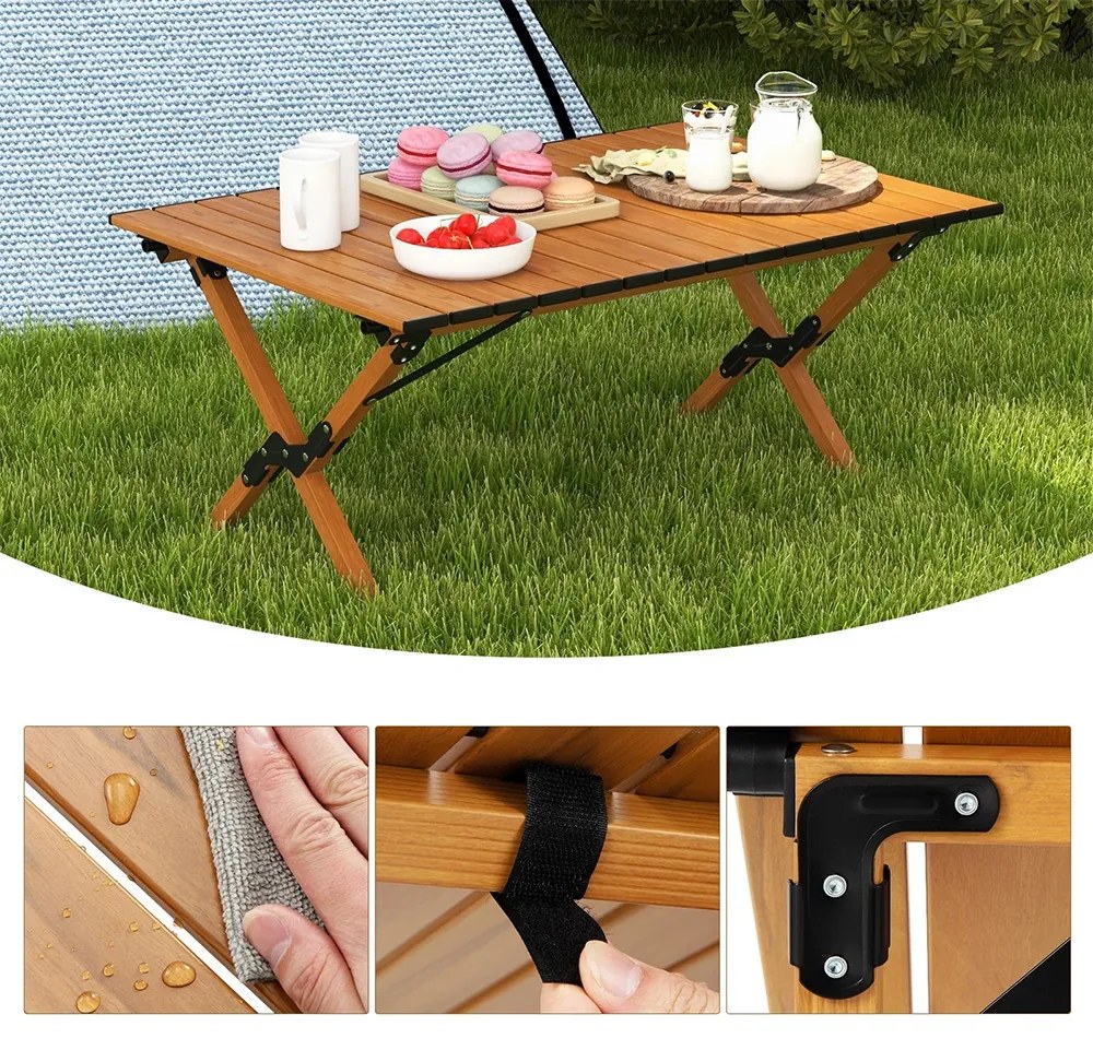 Hliníkový skladací campingový stôl s taškou