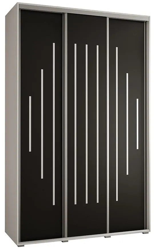 Skriňa 45 Canaris 12 150 biela/čierna/silver