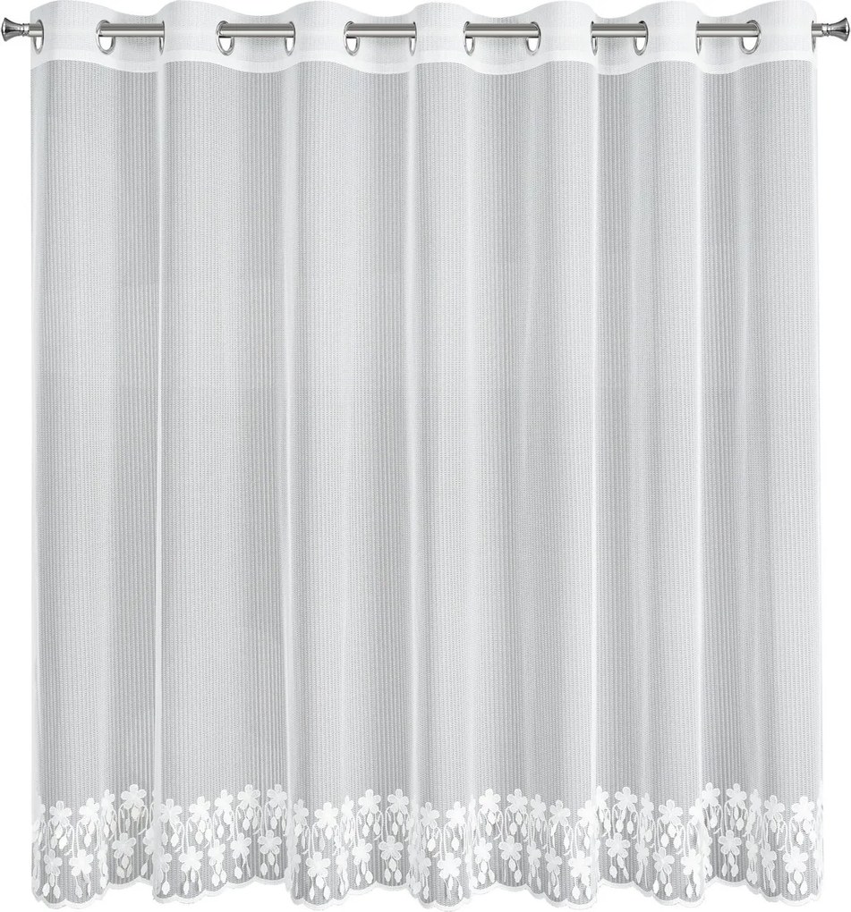 ZÁCLONA NA KRÚŽKOCH SADIE 300X150 CM BIELA