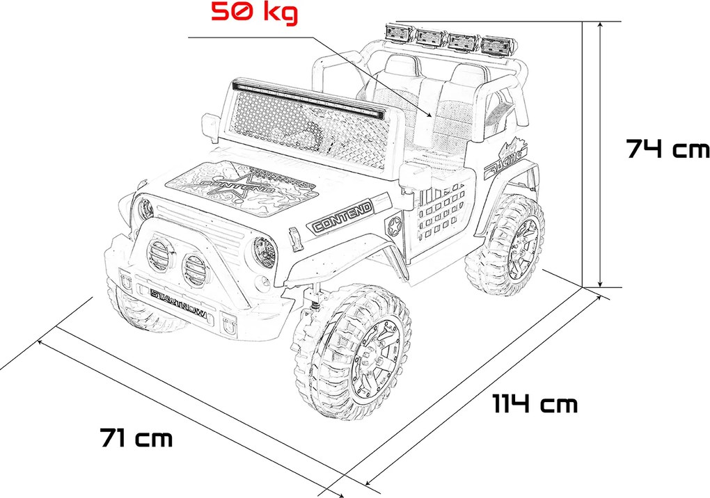 Ramiz Vozidlo Jeep BEAST 4x4 Červená