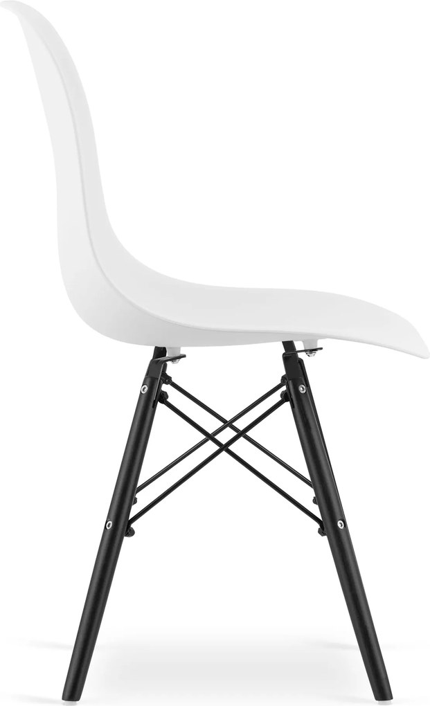 Stolička OSAKA biela / čierne nohy