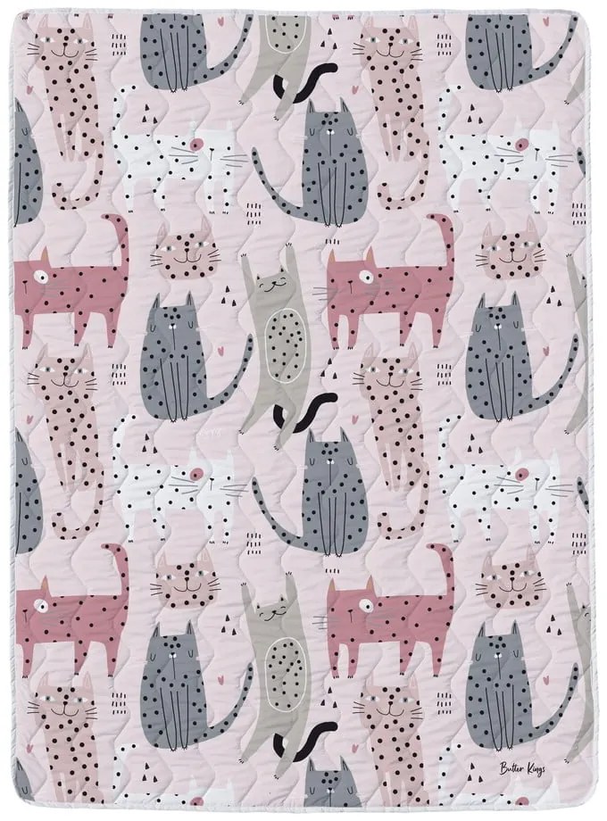 Prešívaná deka a obliečka na vankúš v súprave z bavlneného saténu 140x200 cm – Butter Kings