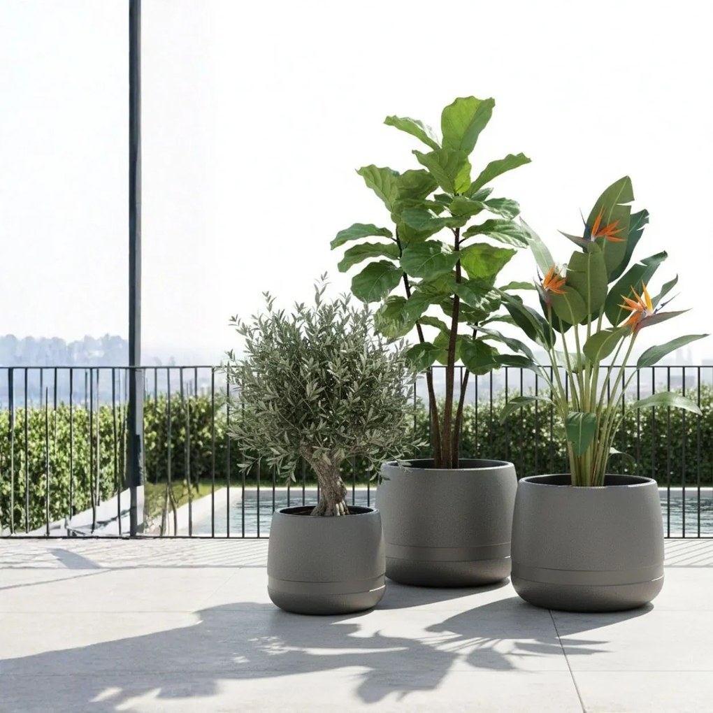 Květináč LUNA Vase 42 cm antracitový