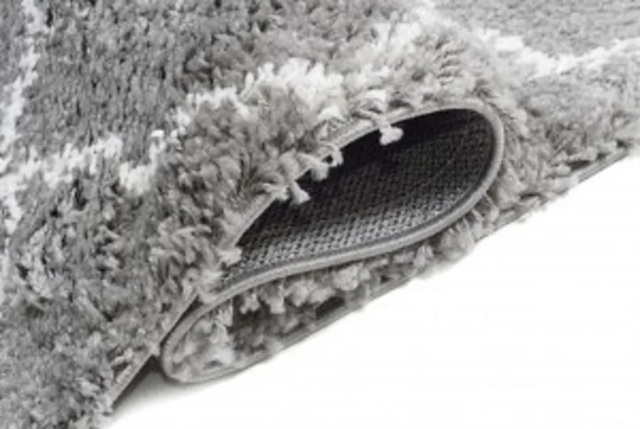 TA Koberec G938B TMAVO ŠEDÁ/KRÉMOVÁ BOHO Rozmer: 100x200 cm