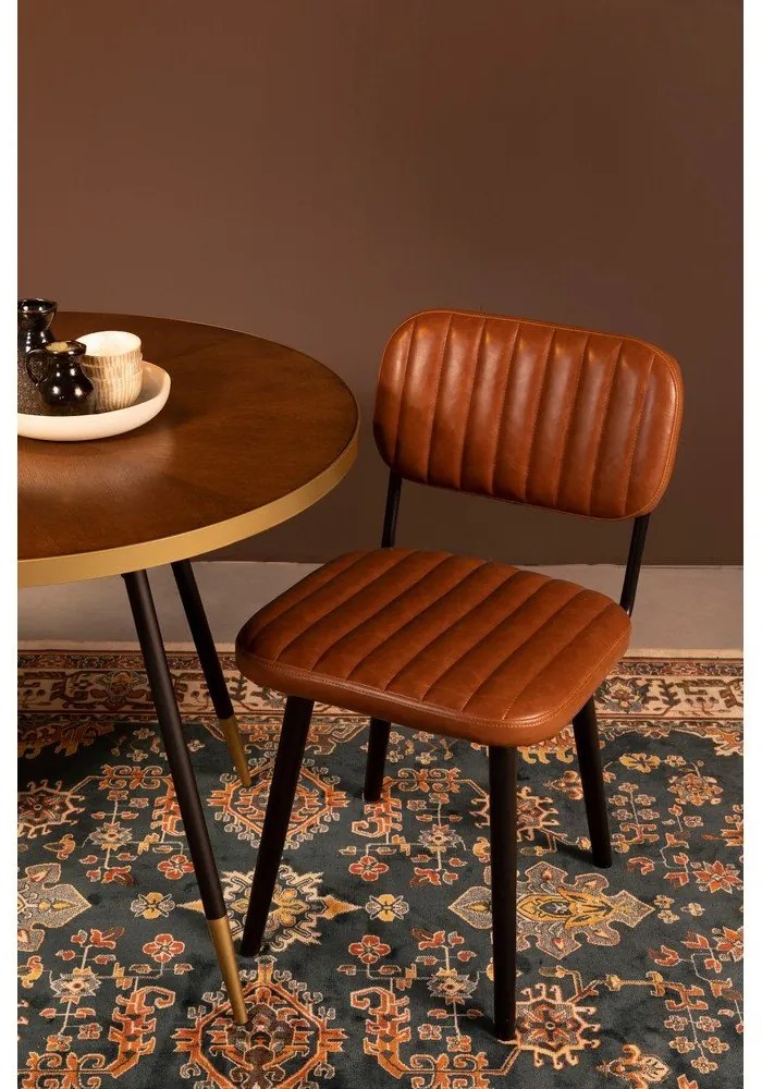 Koňakovohnedá jedálenská stolička Jake Worn – White Label