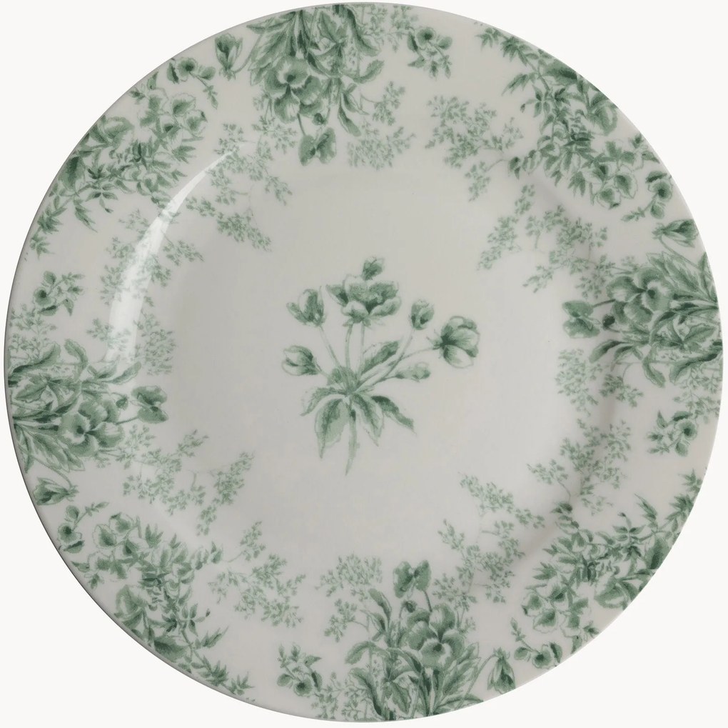 Porcelánové dezertné taniere Thurston Bloom, 4 ks