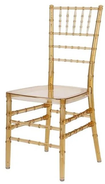 Mextra Svadobná stolička TIFFANY CHIAVARI I, 010 priehľadná jantár