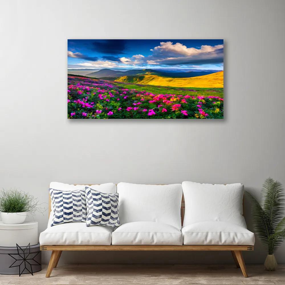 Obraz na plátne Lúka kvety príroda 125x50 cm