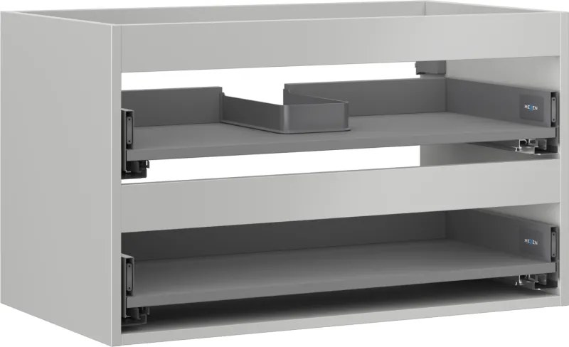 Mexen Box-A, závesná skrinka 80 cm, 2 zásuvky, matná sivá, 91AX0-0800-470-2-62