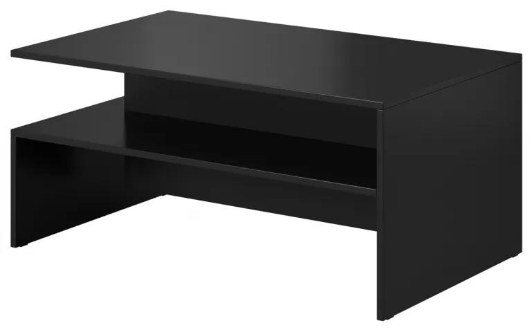 Konferenčný stolík Loftia 100x60 cm - čierna / čierny mat