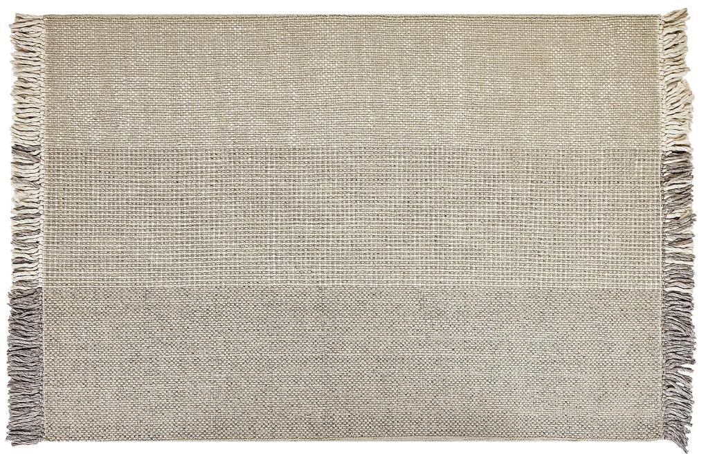 Vlnený koberec 140 x 200 cm sivý TEKELER Beliani