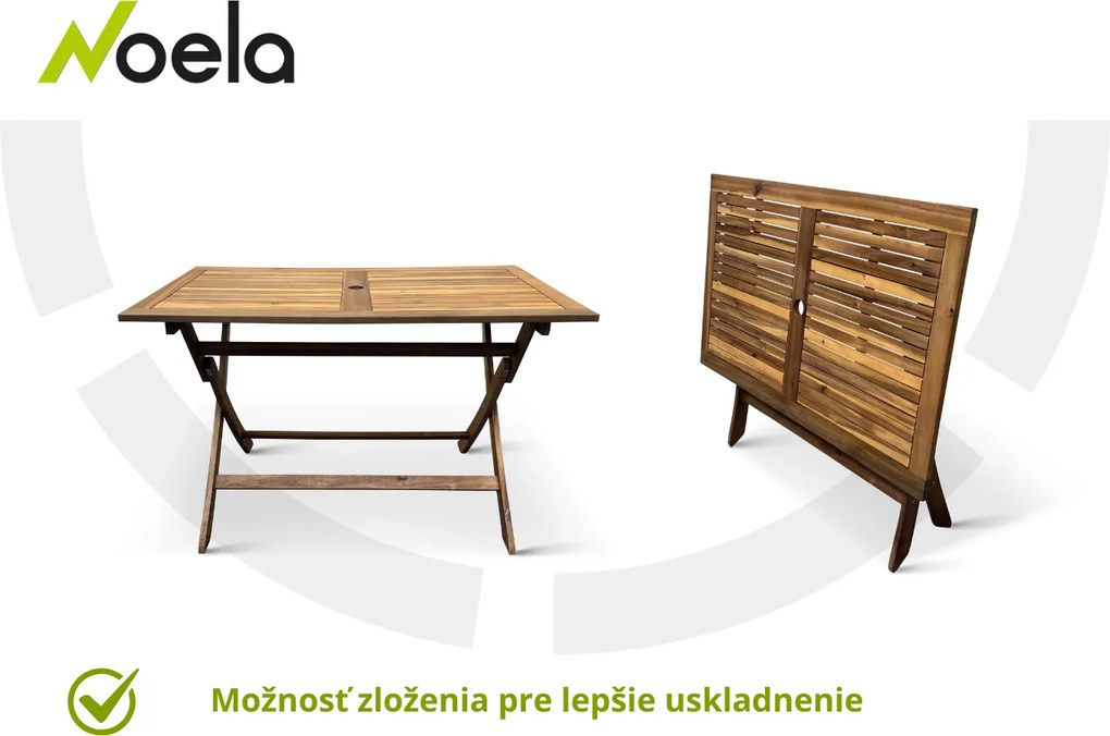 Noela Drevený skladací stôl Mandy