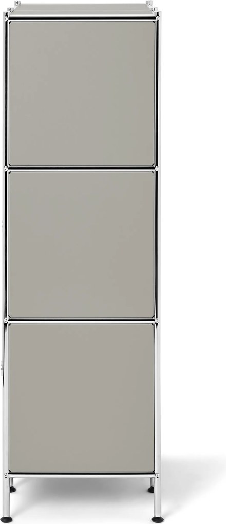 Kovový regál »CN3 Kids« s 2 dvierkami, svetlosivý