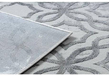 Moderný koberec NOBLE 1532 45 Vintage, Marocká mriežka - Štrukturálny, dve vrstvy rúna, sivá Veľkosť: 120x170 cm