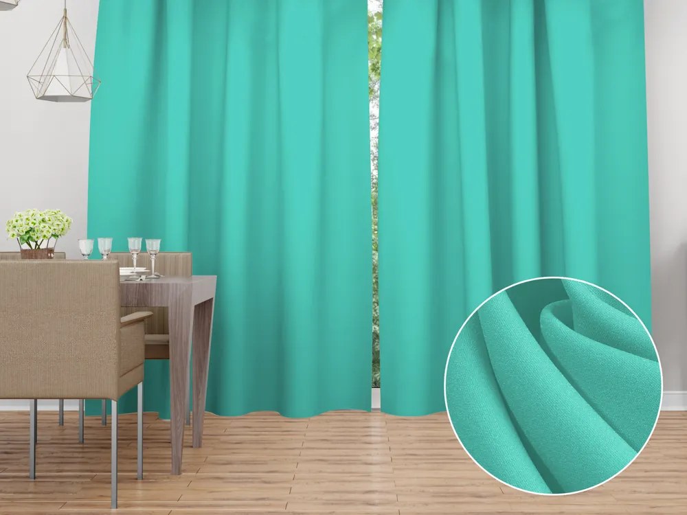 Biante Dekoračný záves Rongo RG-093 Svetlo tyrkysový 140x250 cm