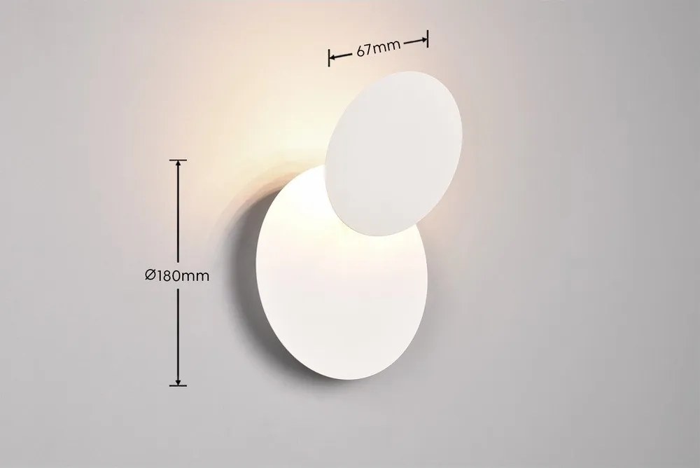 Biele LED nástenné svietidlo Mio – Trio