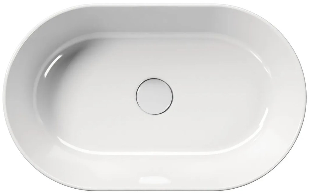 GSI, KUBE X keramické umývadlo na dosku, 60x37 cm, oválne, biela ExtraGlaze, 945811