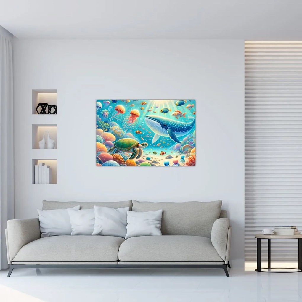 Obraz - Svet pod hladinou (90x60 cm)