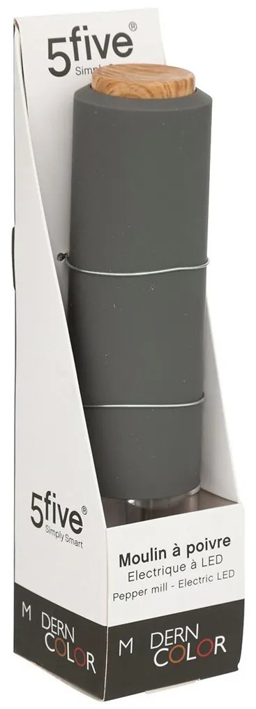 Elektrický mlynček na korenie Modern Gray, 22,5 cm