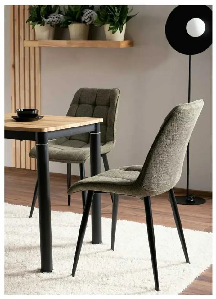 Jedálenský stôl Damar W 100 x 60 cm, dub artisan / čierna